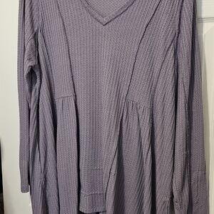 torrid Lavender Waffle Knit Top